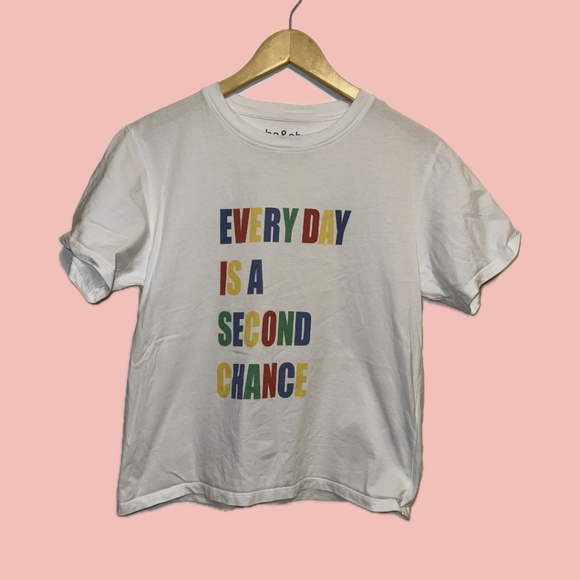 ba&sh Tops - ba&sh “Every Day is a Second Chance” Graphic Tee - Size 2